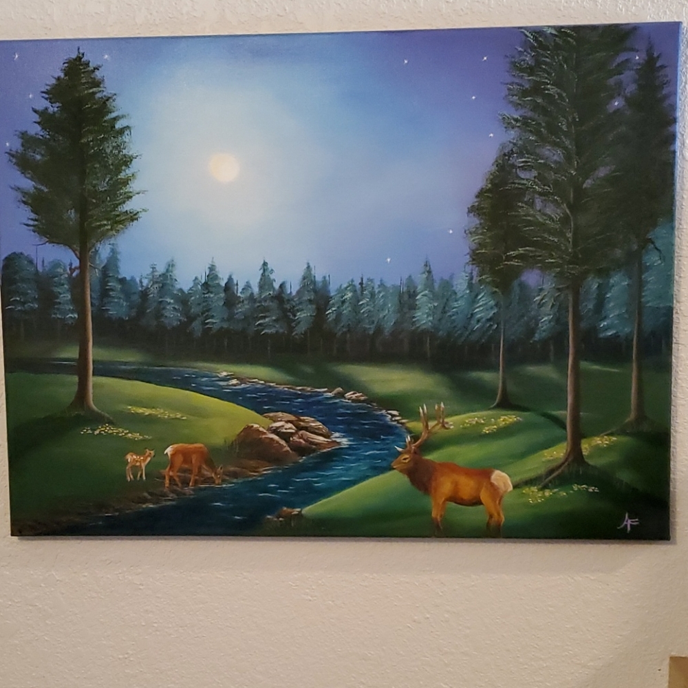 'Ethereal Night' Origional Oil Painting